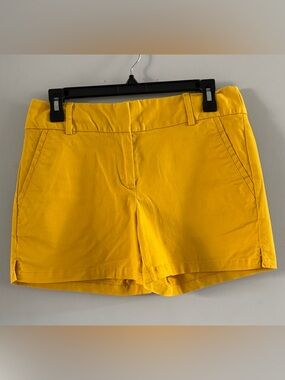 Ann Taylor Yellow Shorts Size 2 Stretch Cotton Summer Casual